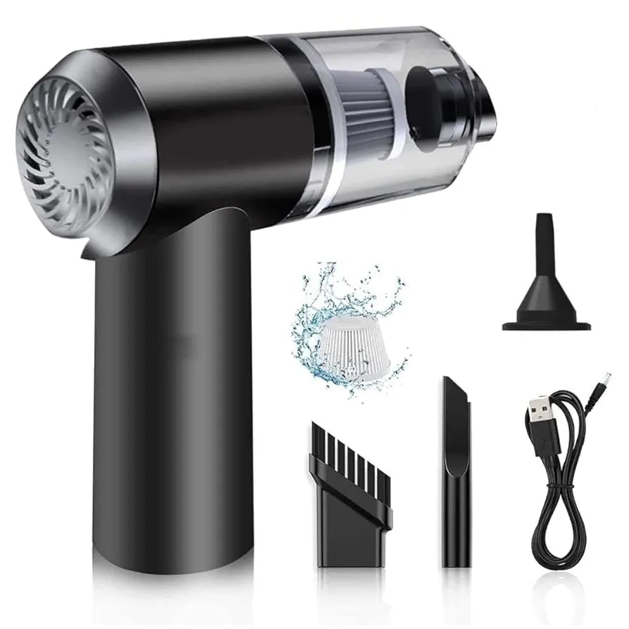 SHAYONAM 3-in-1 Portable High Power Car Vacuum Cleaner | USB Rechargeable Wireless Handheld Car Vacuum Cleaner Traveling, Camping Reusable,Portable,Rechargeable Vacuum 