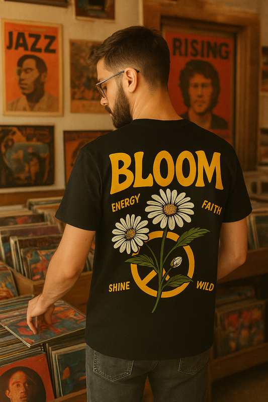 BLOOM Graphic Tee – Retro Floral Streetwear